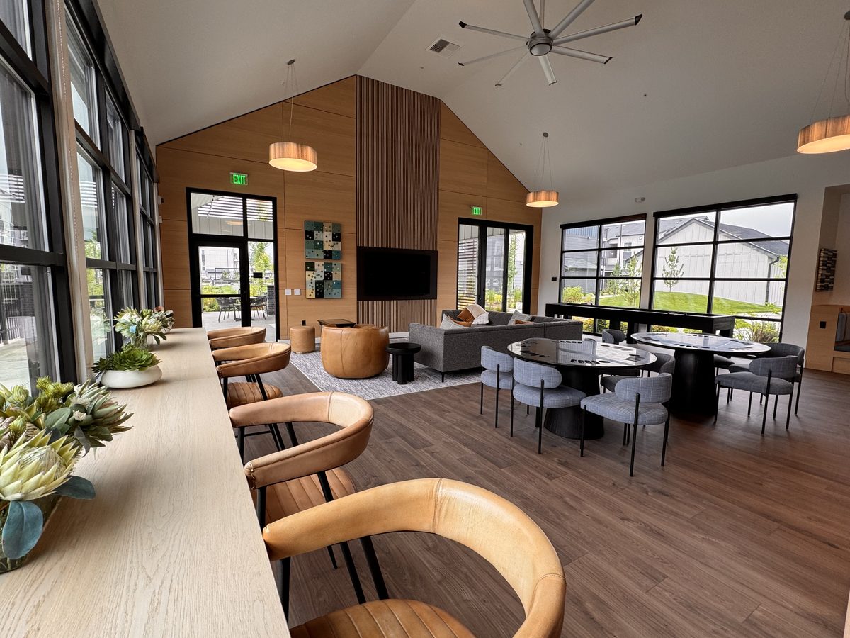 Community clubhouse and amenity lounge