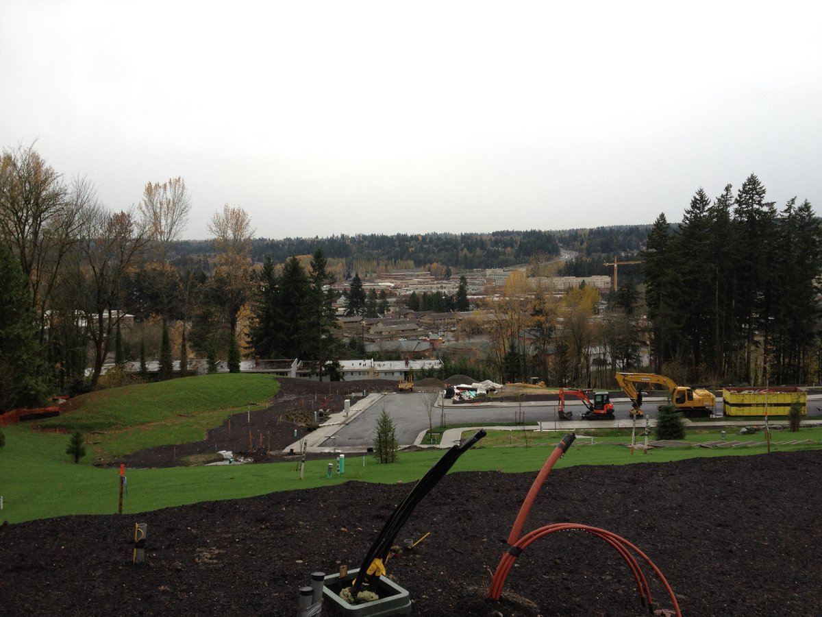 Single family and duplex lot site development overlooking valley